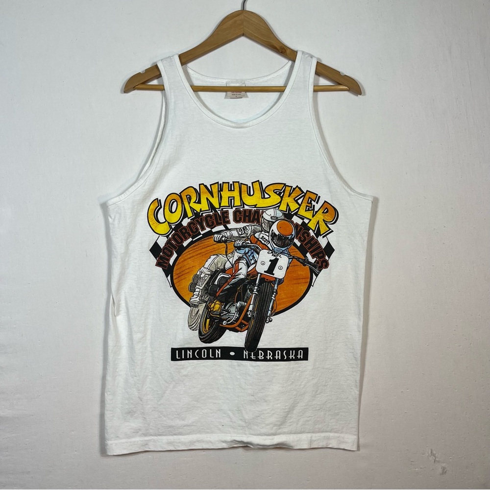VTG Cornhusker Motorcycle Graphic Tank Top